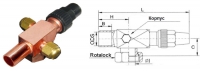 Вентиль Rotalock 1-1/4" - ODS 22 мм